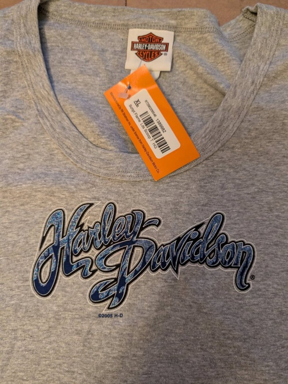 Harley-Davidson NWT Womens XL Heather Grey Scoop Neck Tee Smoky Mountain TN
